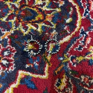 Navajo Pearl Hoop Earrings